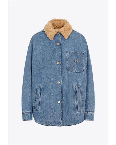 miu miu denim coat|miu michael jacket.